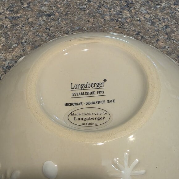 Longaberger Peppermint Twist Dip Bowl & Spreader Set‎ Christmas Candy Decor NIB - Picture 6 of 11